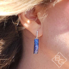Load image into Gallery viewer, Le Vian Blueberry Sapphire &amp; Diamond Pave Ombre Dangle Earrings
