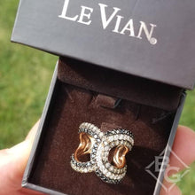 Load image into Gallery viewer, Le Vian Chocolate, Crème Brulee &amp; Blackberry Diamond Contemporary Bypass Ring
