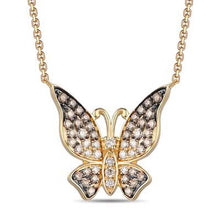 Load image into Gallery viewer, Le Vian Chocolate Diamond Ombre Butterfly Necklace
