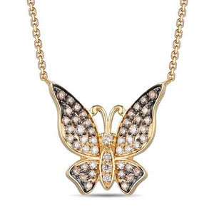 Le Vian Chocolate Diamond Ombre Butterfly Necklace