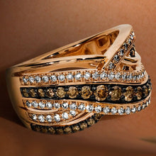 Load image into Gallery viewer, Le Vian Chocolate &amp; Nude Diamond Contemporary Multi-Layer Ring
