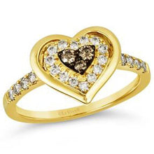 Load image into Gallery viewer, Le Vian Chocolate &amp; Nude Diamond Heart Ring
