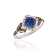 Load image into Gallery viewer, Le Vian Chocolatier Blueberry Tanzanite Chocolate Diamond Compass Halo Ring
