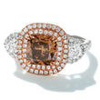 Load image into Gallery viewer, Le Vian Couture Large Cushion Cut Chocolate Diamond Double Halo Ring
