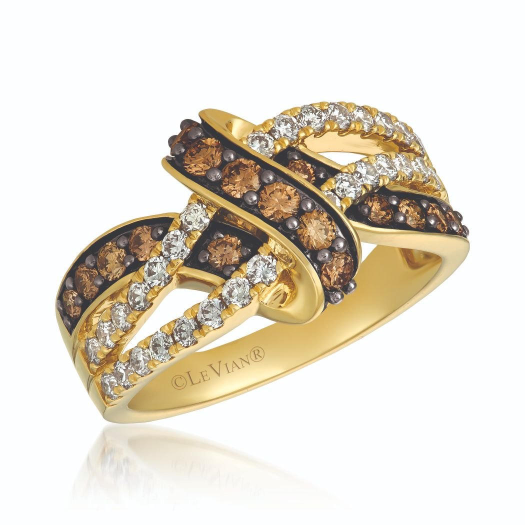 Le Vian Creme Brulee Chocolate Diamond Multi-Layer Knot Ring