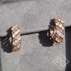 Le Vian Creme Brulee Diamond Twist Huggie Earrings