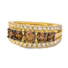 Load image into Gallery viewer, Le Vian Five Stone Chocolate &amp; Creme Brulee Diamond Ring
