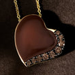 Load image into Gallery viewer, Le Vian Godiva Chocolate Heart Diamond Enamel Pendant
