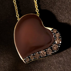 Le Vian Godiva Chocolate Heart Diamond Enamel Pendant
