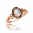 Load image into Gallery viewer, Le Vian Neopolitan Opal Oval Halo Chocolate Diamond Ring
