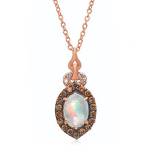 Load image into Gallery viewer, Le Vian Opal Chocolate &amp; Vanilla Diamond Halo Pendant

