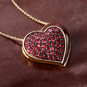 Le Vian Passion Ruby Godiva Chocolate Heart Pendant