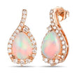 Load image into Gallery viewer, Le Vian Pear Shaped Neopolitan Opal Nude Diamond Halo Earrings
