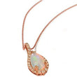 Load image into Gallery viewer, Le Vian Pear Shaped Neopolitan Opal with Nude Diamond Halo Pendant

