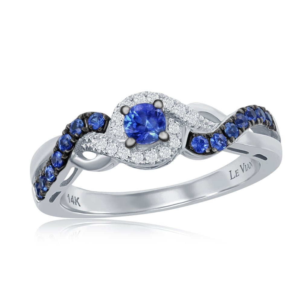 Le Vian Cornflower Ceylon Sapphire & Vanilla Diamond Swish Ring
