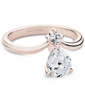 Noam Carver Contemporary Pear Cut Diamond Engagement Ring