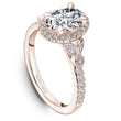 Load image into Gallery viewer, Noam Carver 14K Rose Gold Oval Shaped Diamond Halo Engagement Ring with Millgrain Detailing
