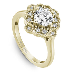 Noam Carver Floral Halo Diamond Engagement Ring