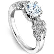 Load image into Gallery viewer, Noam Carver Floral Leaf Vintage Style Round Diamond Engagement Ring
