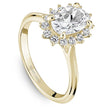 Load image into Gallery viewer, Noam Carver 14K Yellow Gold High Polished Oval Center Starburst Halo Diamond Engagement Ring
