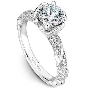 Noam Carver Intricate Floral Nature Inspired Diamond Engagement Ring