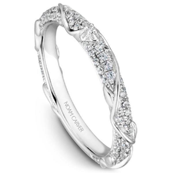 Noam Carver Intricate Floral Nature Inspired Diamond Wedding Band