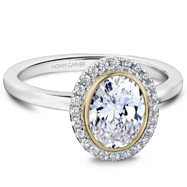 Noam Carver Oval Cut Diamond Bezel Set Engagement Ring
