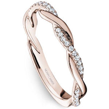 Load image into Gallery viewer, Noam Carver Rose &amp; White Twist Diamond Wedding Band

