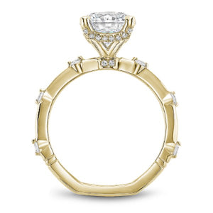 Noam Carver Station Style Diamond Euro Shank Engagement Ring