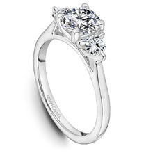 Load image into Gallery viewer, Noam Carver White Gold Cathedral Three Stone Diamond Engagement Ring
