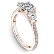 Load image into Gallery viewer, Noam Carver Rose Gold Three Stone Cathedral Prong Set Diamond Engagement Ring

