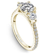 Load image into Gallery viewer, Noam Carver Yellow Gold Three Stone Cathedral Prong Set Diamond Engagement Ring
