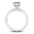 Load image into Gallery viewer, Profile of Noam Carver 14K White Gold Emerald Cut High Polish Solitaire Engagement Ring
