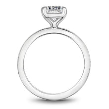 Load image into Gallery viewer, Profile of Noam Carver 14K White Gold Emerald Cut High Polish Solitaire Engagement Ring
