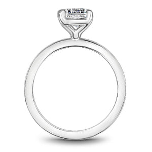 Profile of Noam Carver 14K White Gold Emerald Cut High Polish Solitaire Engagement Ring
