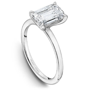 Noam Carver 14K White Gold Emerald Cut High Polish Solitaire Engagement Ring