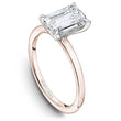 Load image into Gallery viewer, Noam Carver Two-Tone Rose Gold Emerald Cut High Polish Solitaire Engagement Ring with White Gold Four Prong High Polish Head
