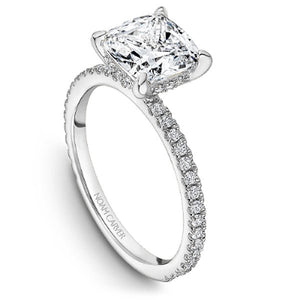 Noam Carver 14K White Gold Hidden Halo French Set Diamond Engagement Ring