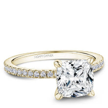 Load image into Gallery viewer, Front View of Noam Carver 14K Yellow Gold Hidden Halo French Set Diamond Engagement Ring
