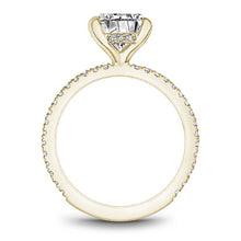 Load image into Gallery viewer, Profile of Noam Carver 14K Yellow Gold Hidden Halo French Set Diamond Engagement Ring
