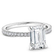 Load image into Gallery viewer, Noam Carver 14K White Gold Hidden Halo Emerald Cut Diamond Engagement Ring
