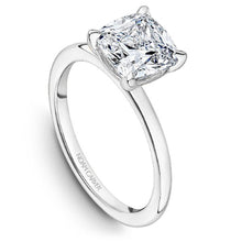 Load image into Gallery viewer, Noam Carver White Gold High Polish Cushion Cut Solitaire Engagement Ring with White Gold Four Claw Prong Head 

