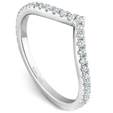 Load image into Gallery viewer, Noam Carver &quot;V&quot; Shaped Round Cut Diamond Wedding Band
