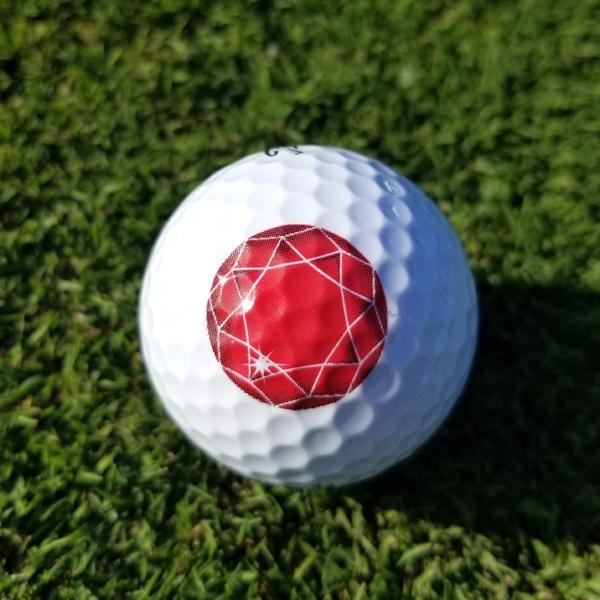 Ruby Gemstone Graphic Titleist Golf Ball - Pack of 3
