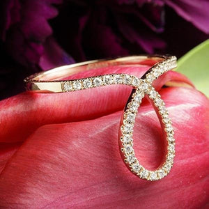 Simon G. 18K Rose Gold Diamond "Midi" Ring