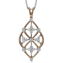 Load image into Gallery viewer, Simon G. 18K Two-Tone Gold Lacework Diamond Pendant
