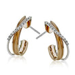 Load image into Gallery viewer, Simon G. 18K Two-Tone Gold Swirl Diamond Earrings
