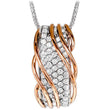 Load image into Gallery viewer, Simon G. 18K Two-Tone Gold Swirl Pave Diamond Pendant
