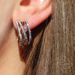 Load image into Gallery viewer, Simon G. 18K Two-Tone Rose Gold Multi-Layer Diamond Earrings
