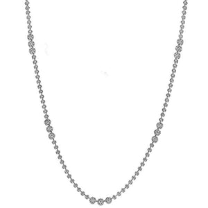 Simon G. 18K White Gold 34 Inch Long Diamond Necklace
